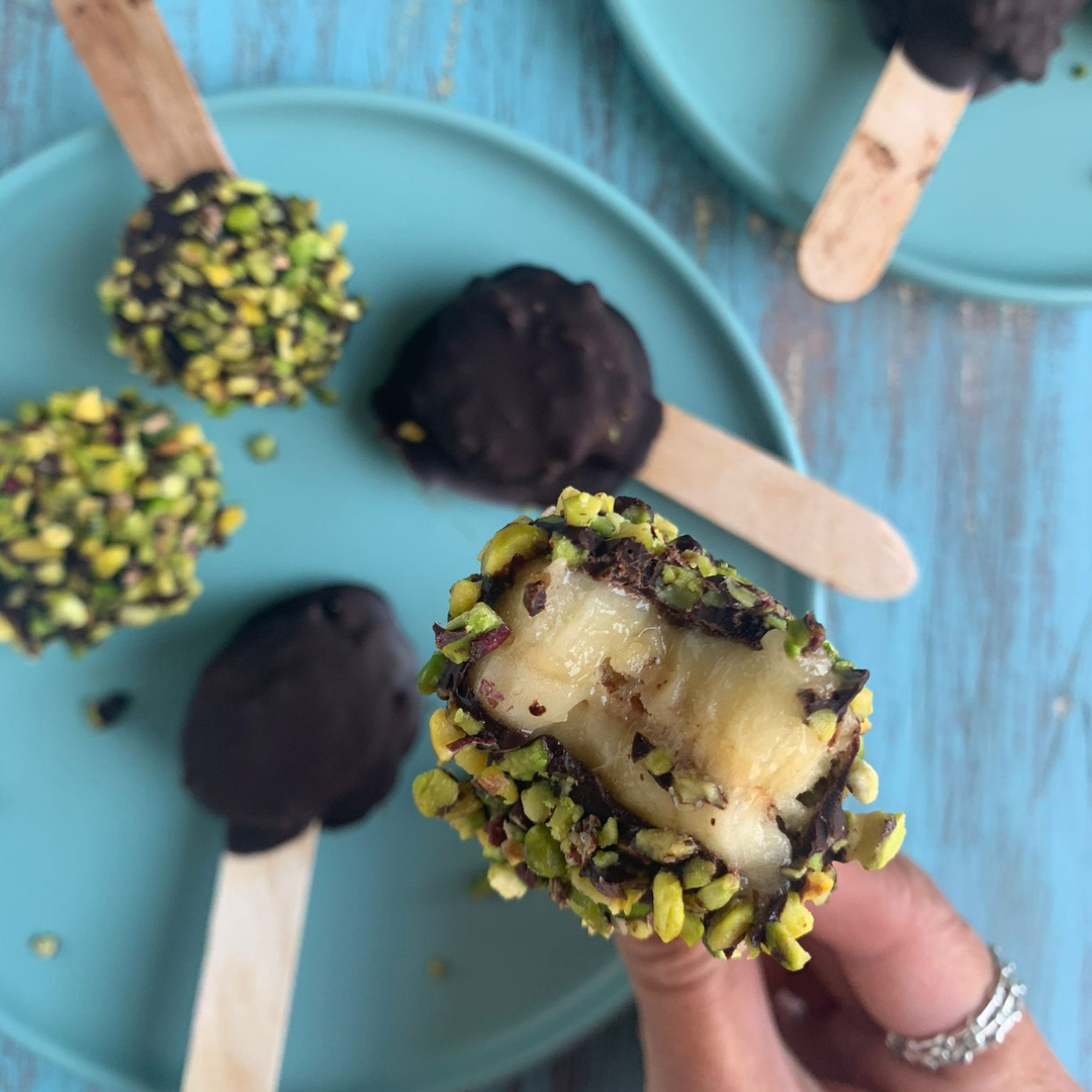 Ricetta dolce senza zucchero idea merenda sana frutta e cioccolato pistacchio